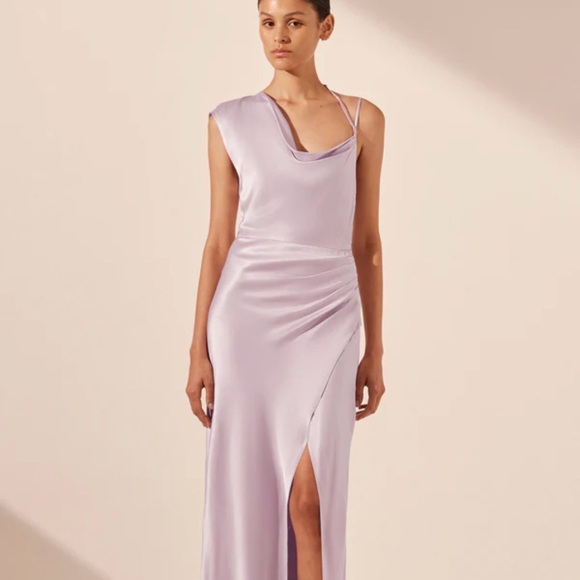 Shona Joy Dresses & Skirts - Shona Joy Never Worn One Shoulder Lilac Dress
